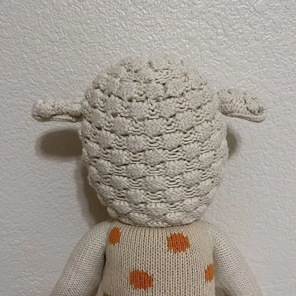 Cuddle + Kind Lucy the Lamb Plush Knit Handmade Doll Stuffed Animal 20